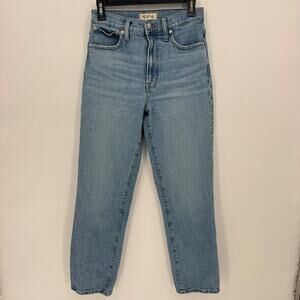 Madewell The Perfect Vintage Straight Jean Light Ankle Wash Denim Size 26